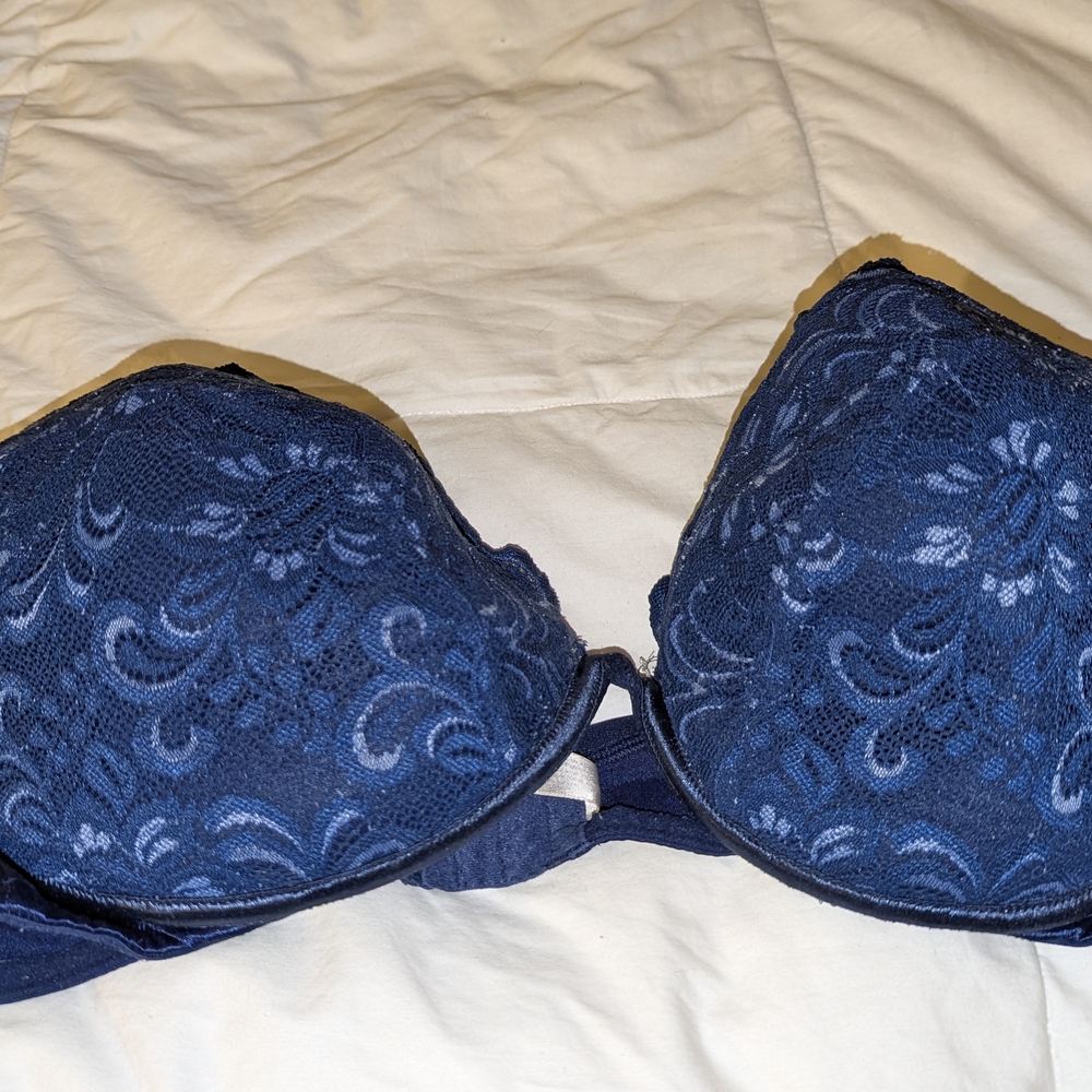 Lane Bryant Cacique  Blue Floral Lace Bra Size 42DD